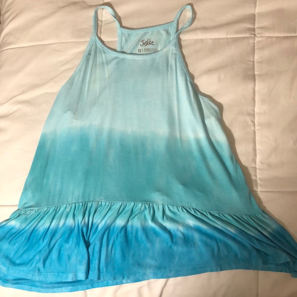 Justice blue tank